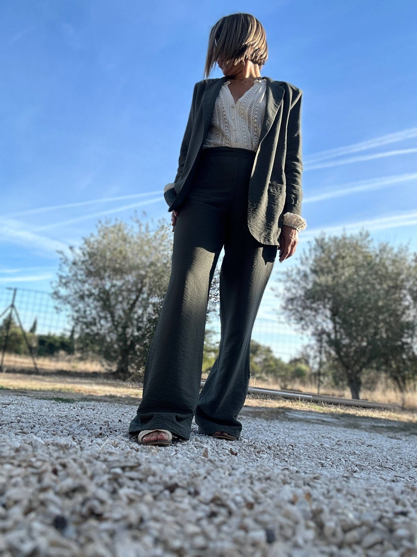 pantalon habillé large