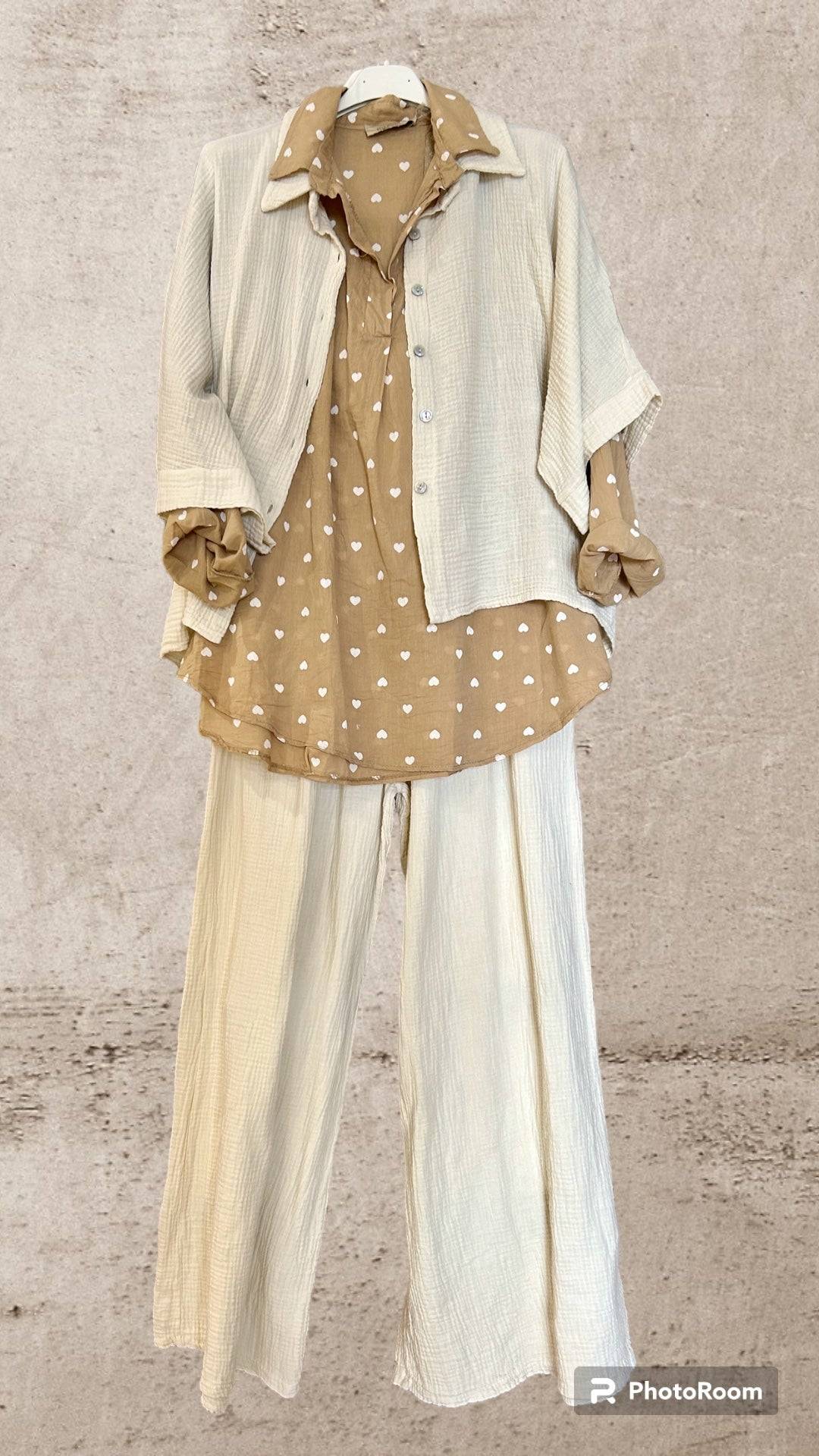 pantalon tendance femme en gaze de coton