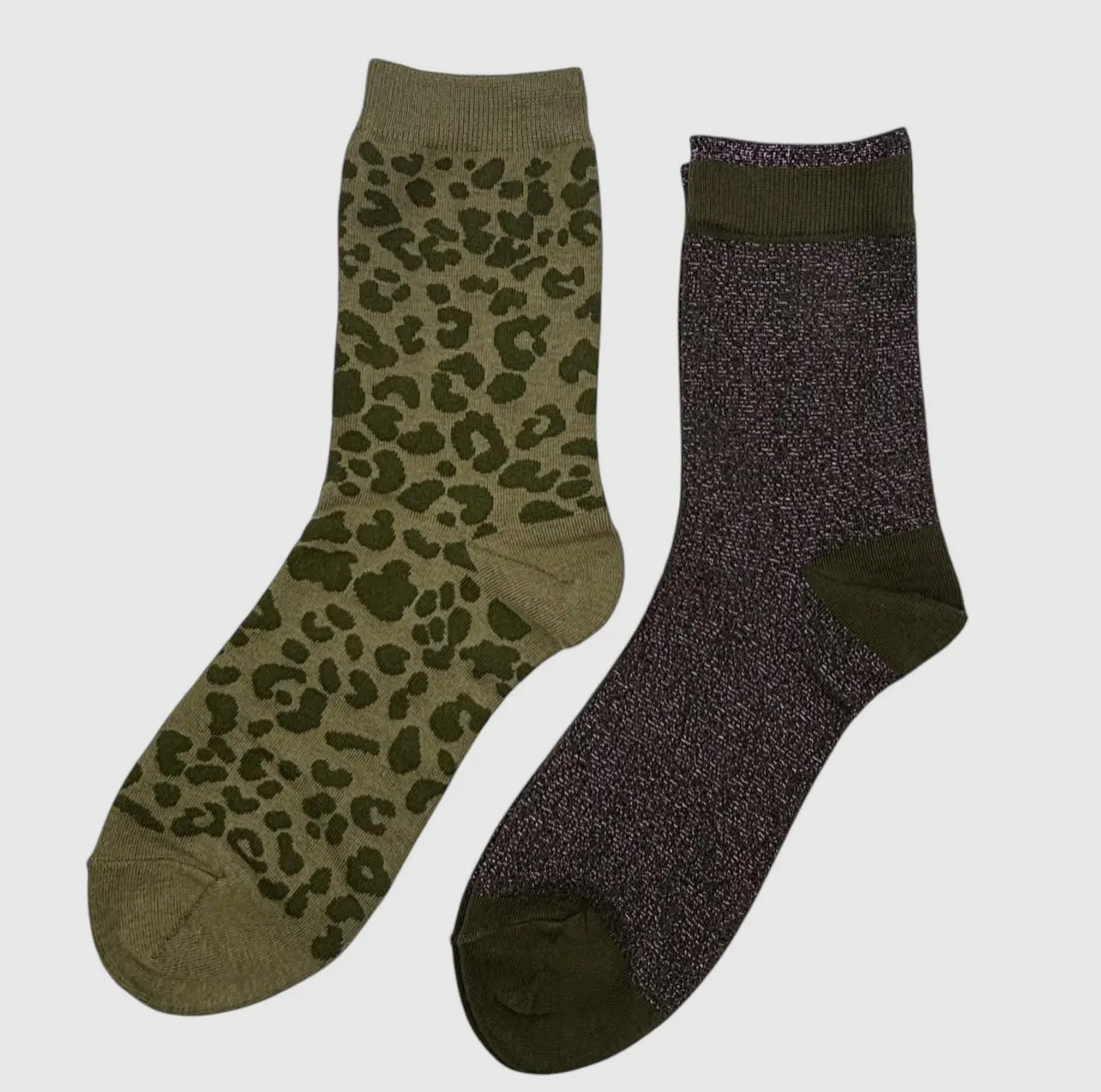 deux paires de chaussettes imprimée et unies - femme