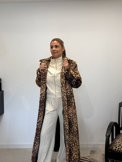 Manteau long BAMBY by Lumina - Fausse fourrure imprimée