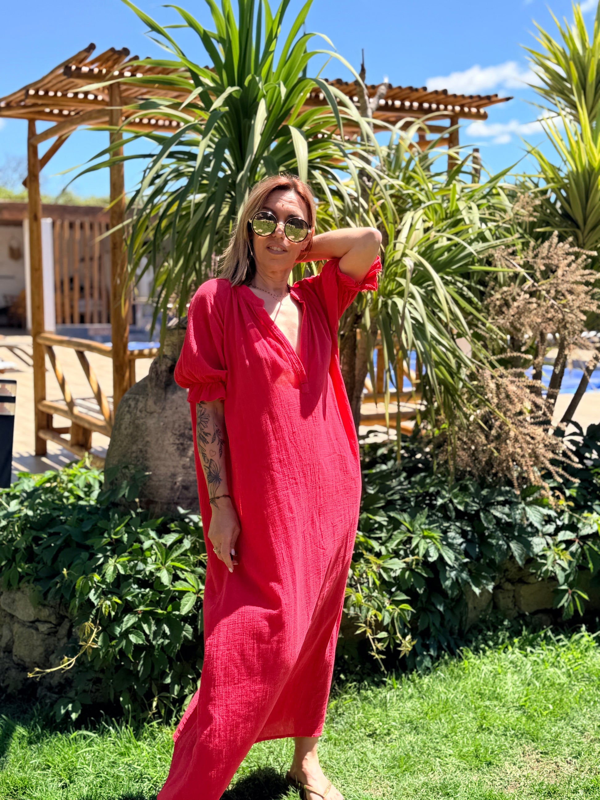 robe rouge longue
