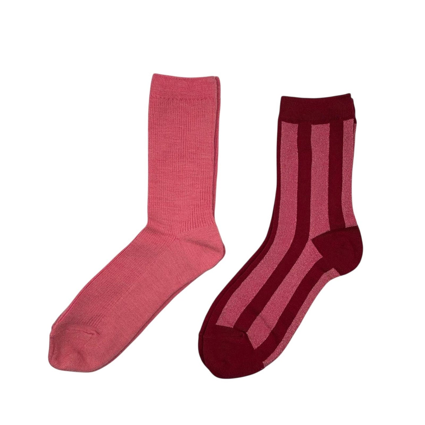 Coffret duo de chaussettes Pink Barcelona & Red Berlin avec Sunray Eye - Vestiaire du Sud