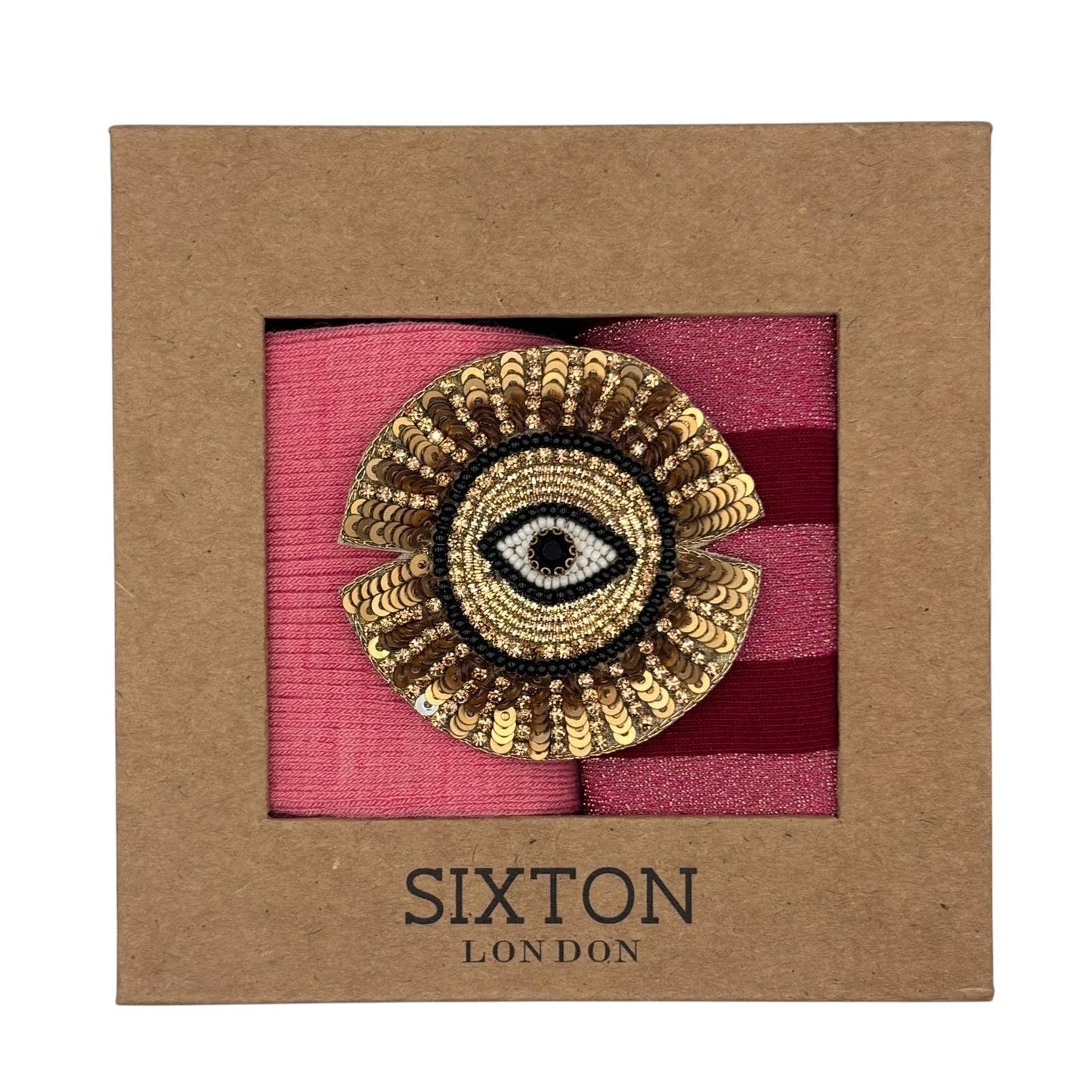 Coffret duo de chaussettes Pink Barcelona & Red Berlin avec Sunray Eye - Vestiaire du Sud