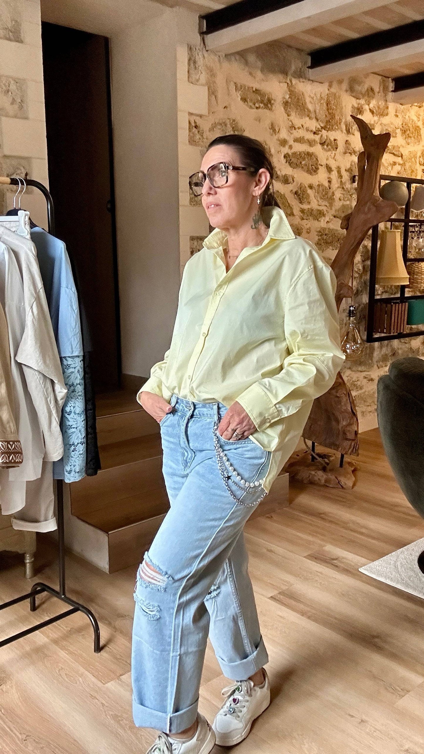 Chemise Émile – Jaune Pastel de la Marque Adoré