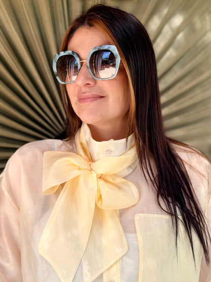 Chemise en voile à lavallière Naîa - Vestiaire du Sud