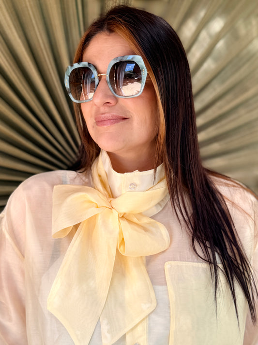 Chemise en voile à lavallière Naîa - Vestiaire du Sud