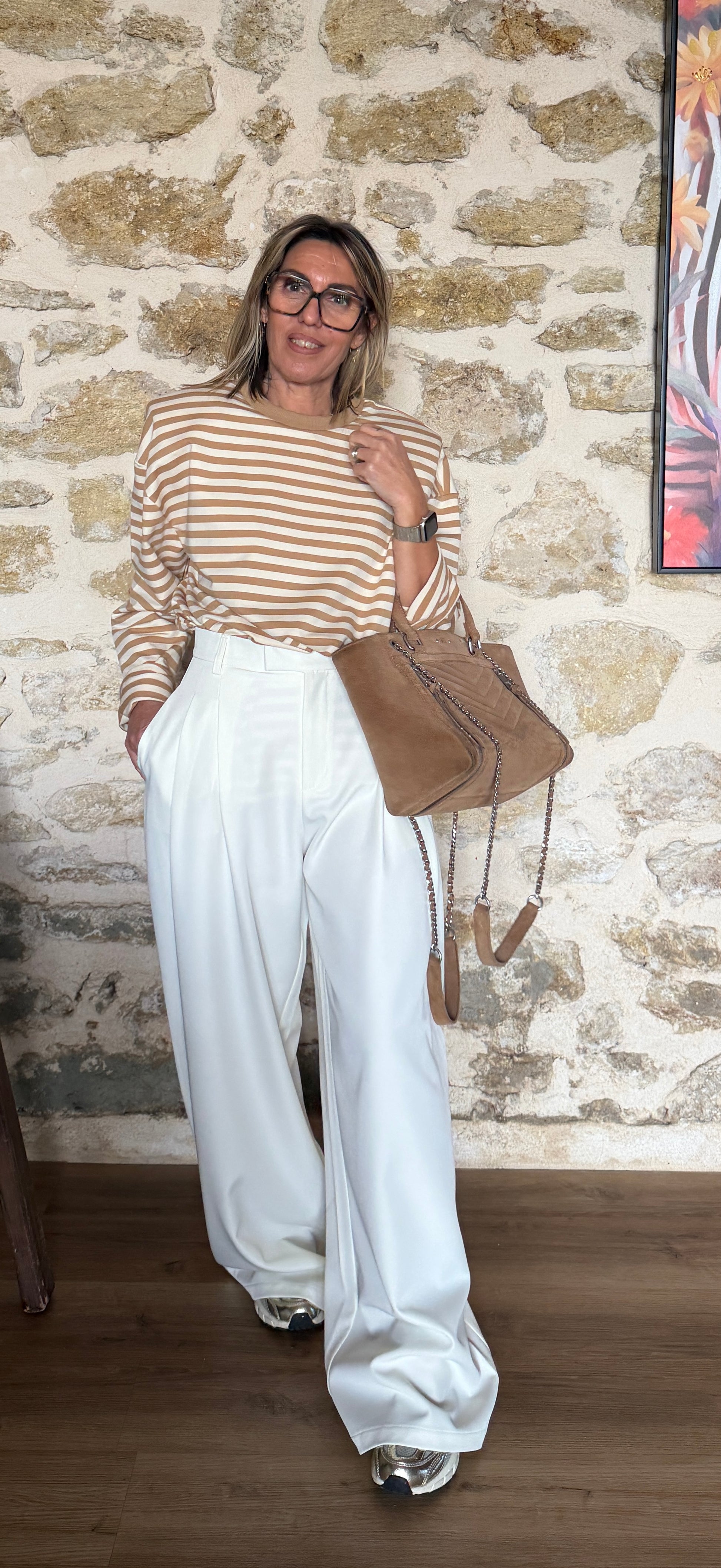 pantalon large élégant femme