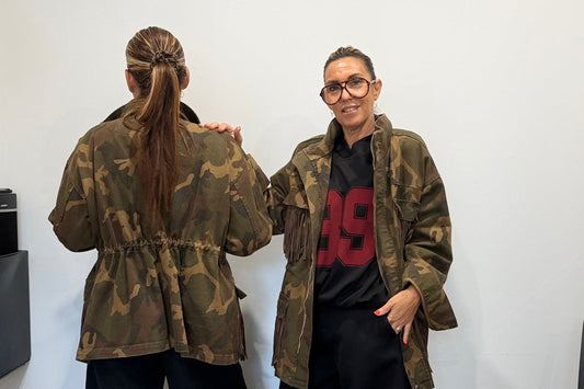 Veste parka DAKOTA by Lumina - Camouflage & franges
