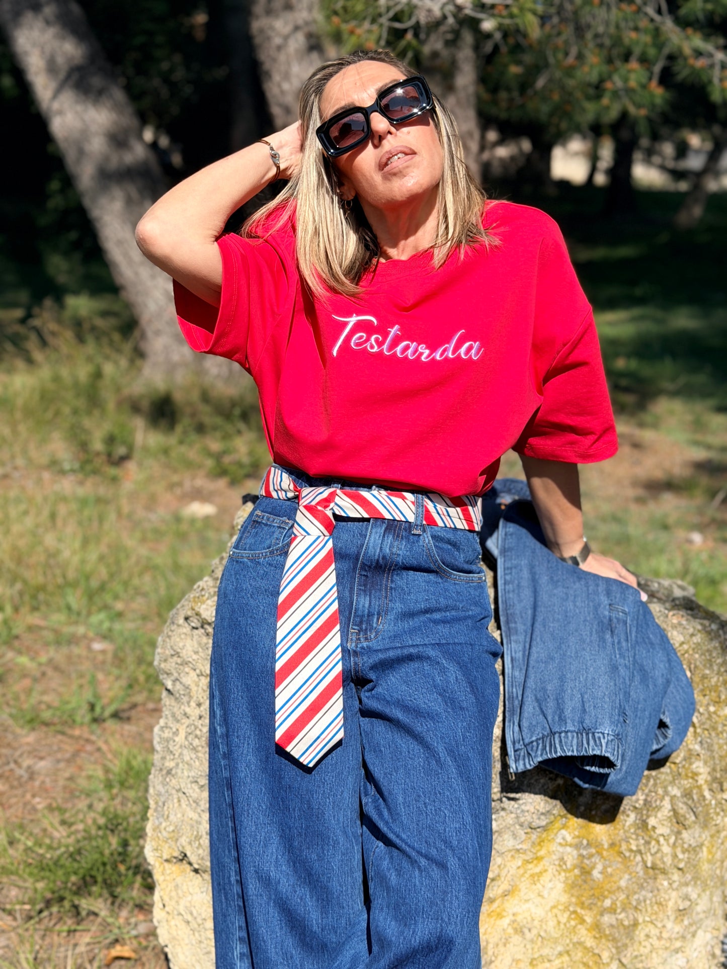 t-shirt rouge tendance été femme 
