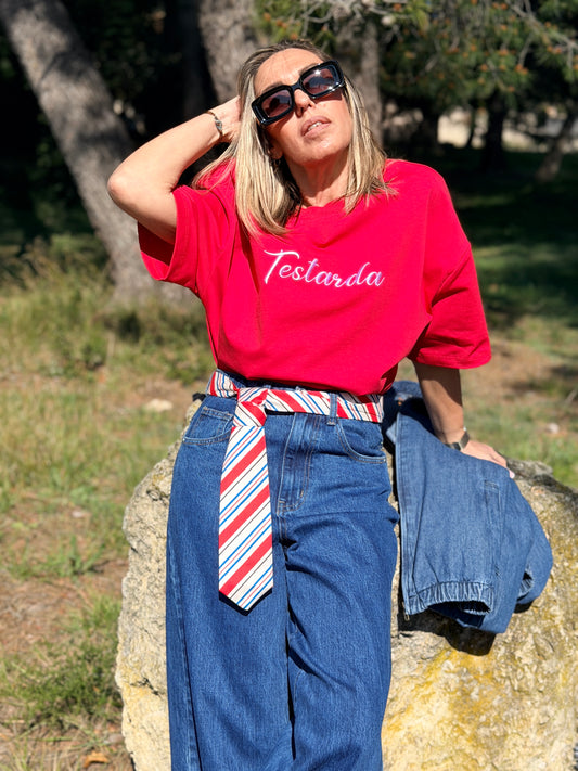t-shirt rouge tendance été femme 