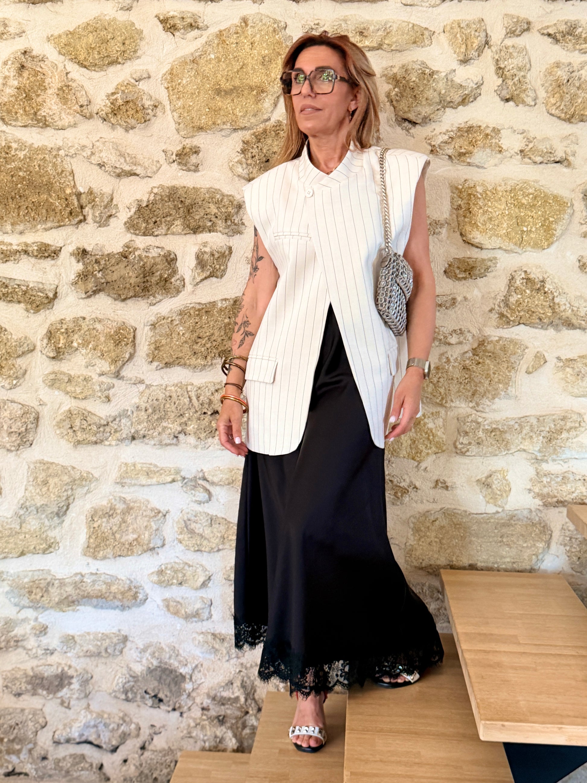 Blazer Camille sans manches - Vestiaire du Sud